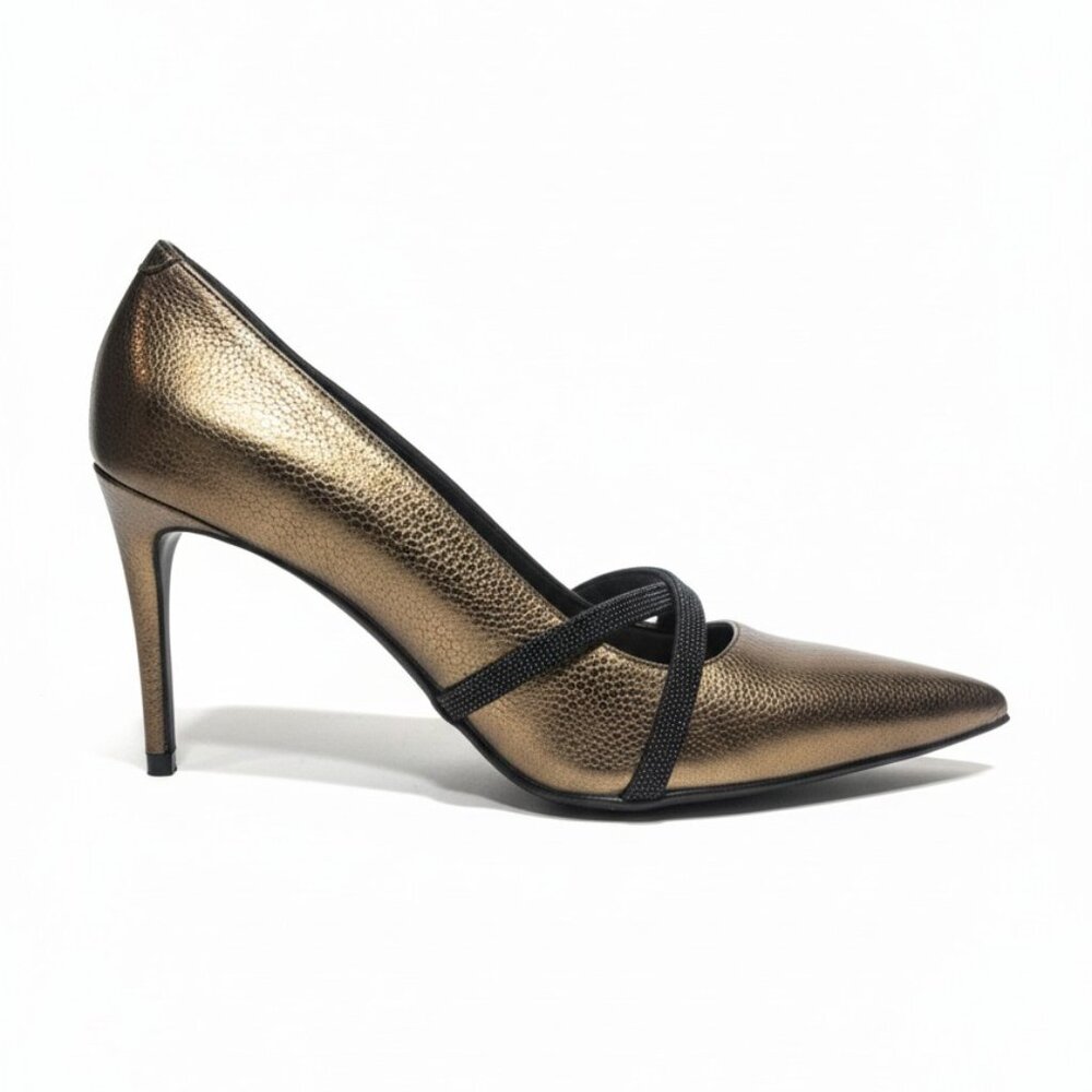 BRUNELLO CUCINELLI Gold Pumps